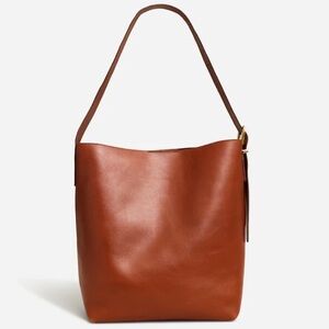 Madewell The Essential Bucket Tote leather purse Warm Cinnamon